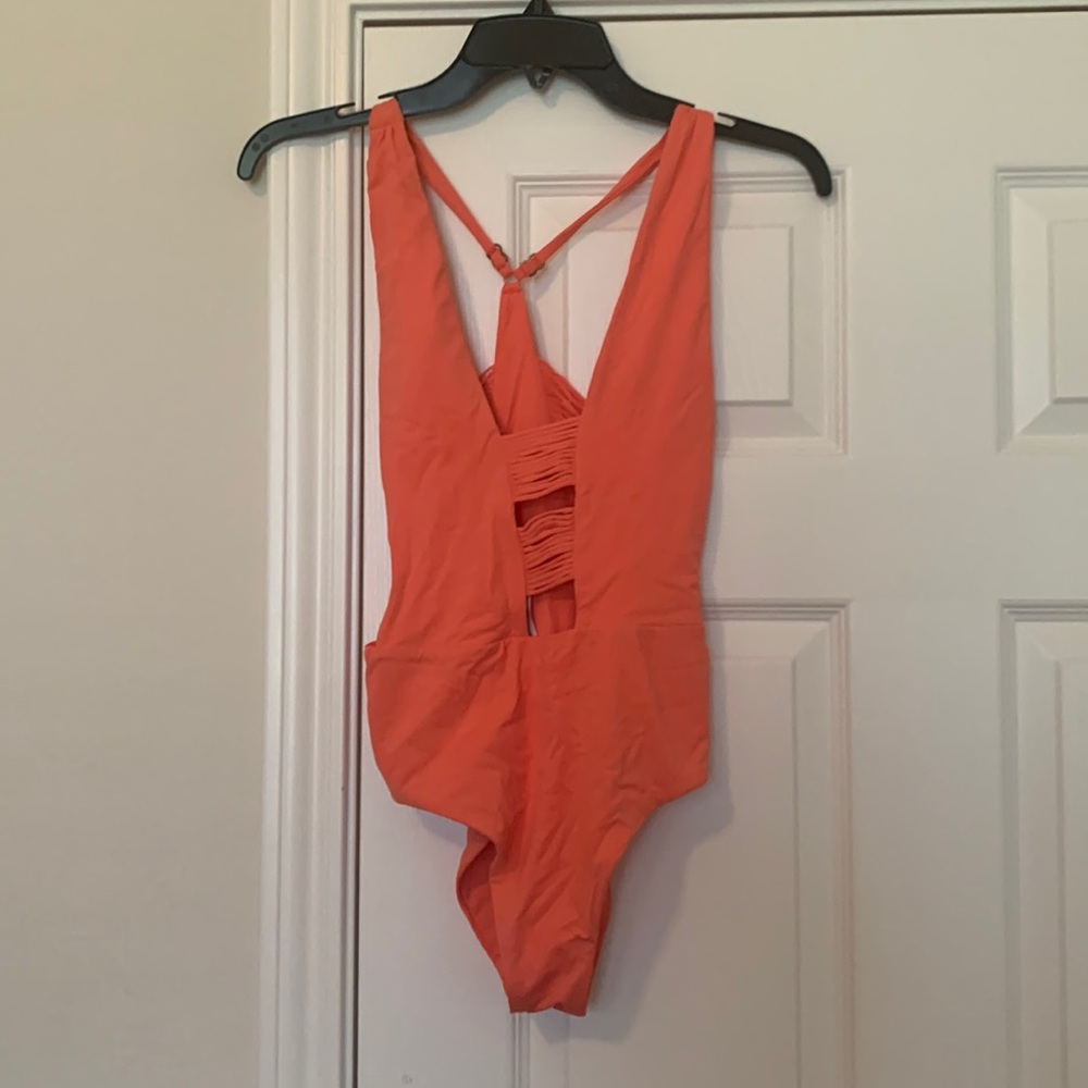 Salmon one piece swimsuit. Size: Small. Brand: Isabella Rose